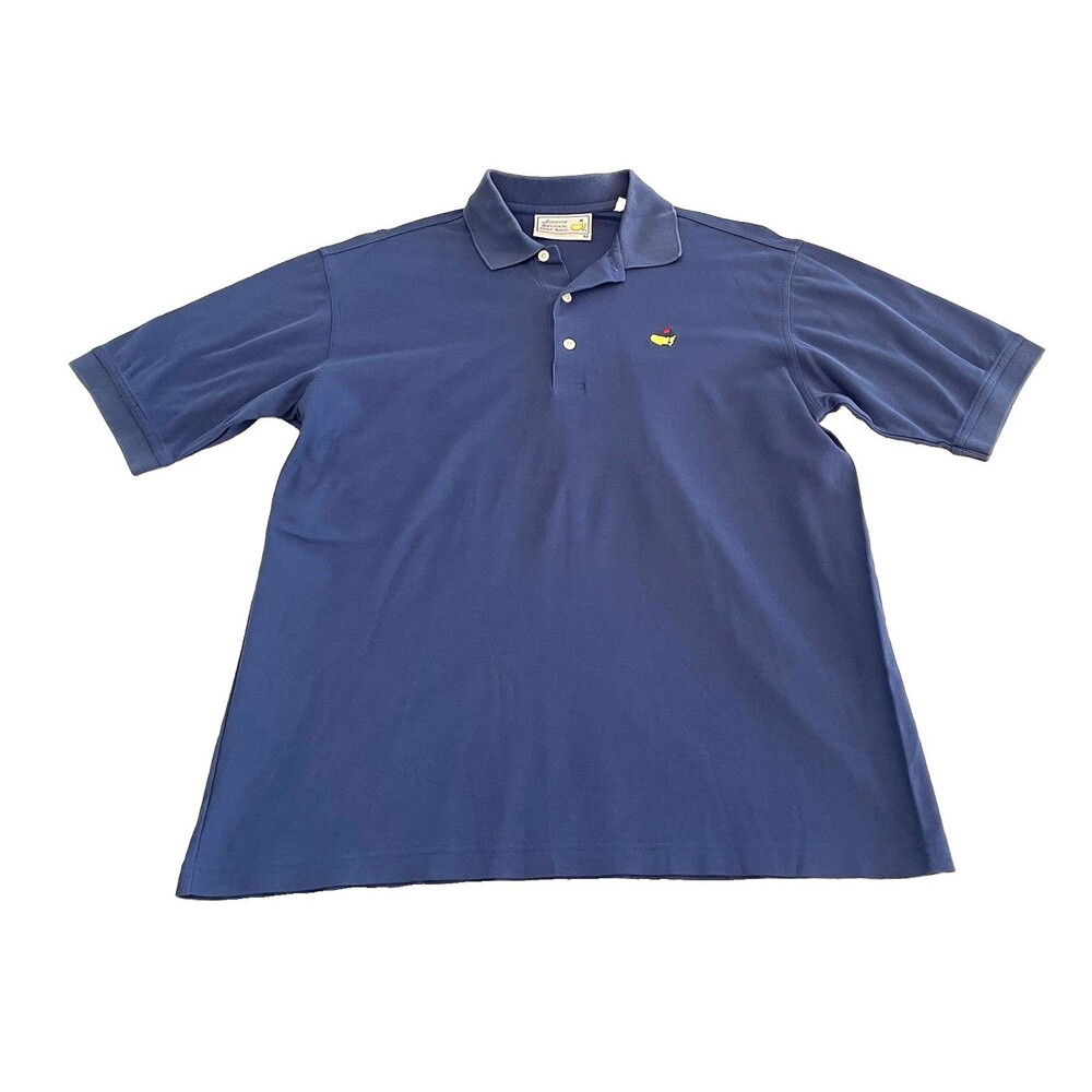 Augusta National Golf Shop Masters Polo Blue Hong Kong Embroidered Logo Mens M